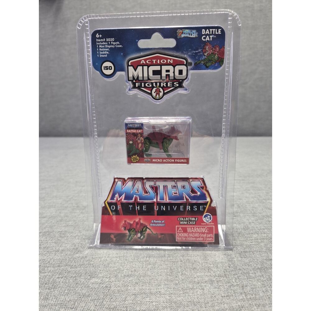 World's Smallest Masters of the Universe Battle Cat Micro Figure Super Impulse